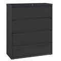 Hirsh Industries 16071 Charcoal Four-Drawer Lateral File Cabinet - 42'' x 18 5/8'' x 52 1/2'' 42016071